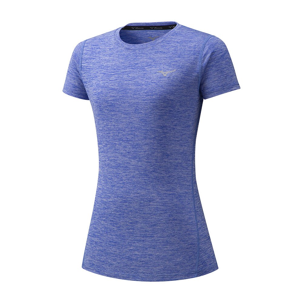 Camiseta Mizuno Running Impulse Core - Mulher - Azuis - CERUD0251